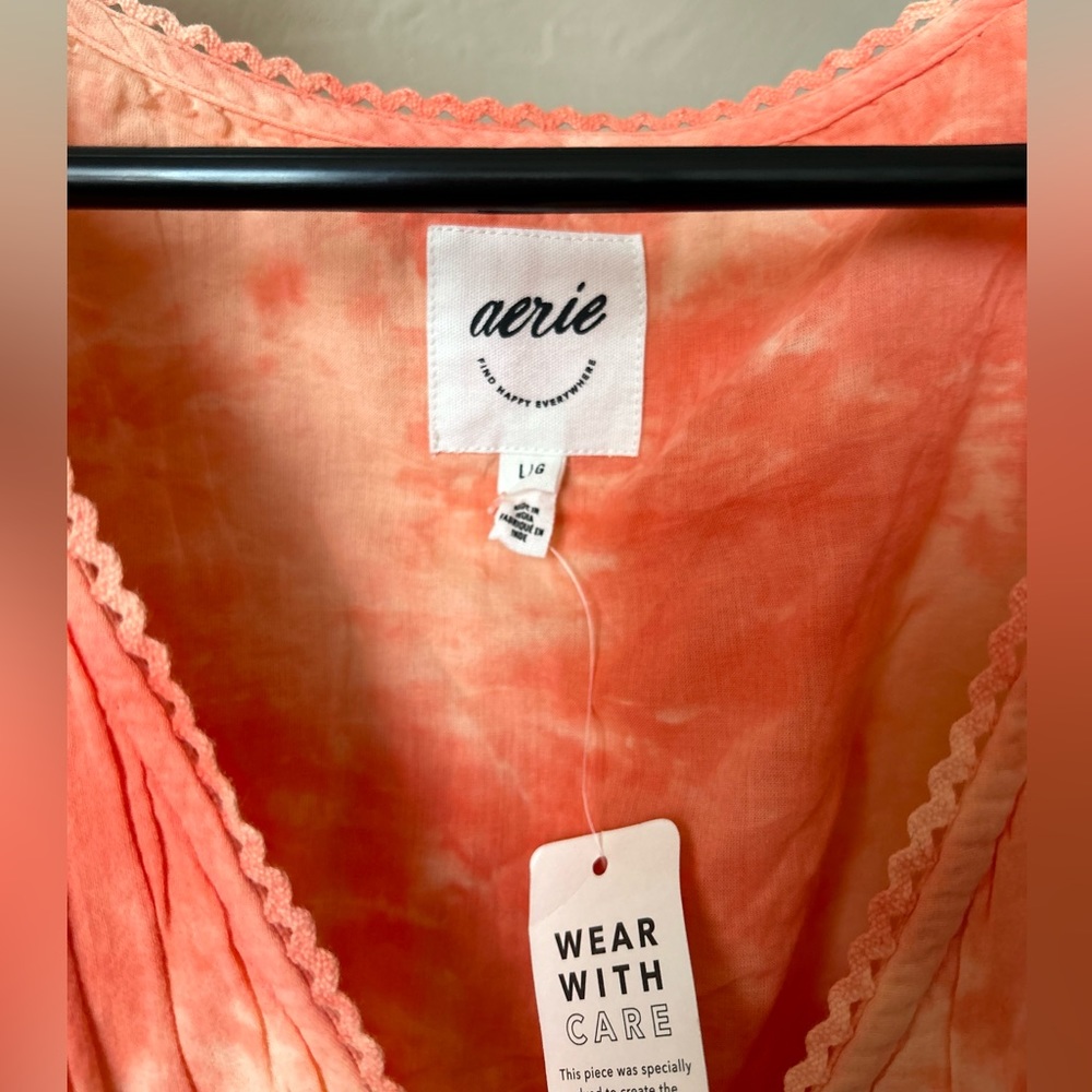 🆕 Aerie Rock ‘N’ Ruffle Tie Dye Mini Layered Dress | Large - Picture 4 of 6